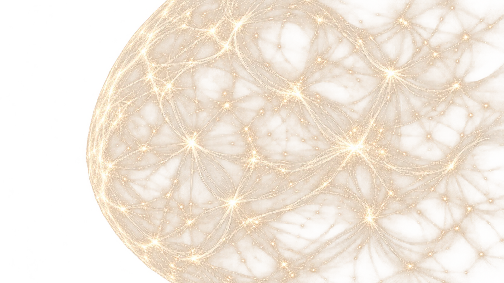 A sphere of interconnecting filaments and luminous nodes